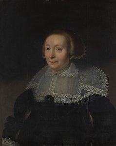 Retrato de uma mulher com uma gola de renda, ca. 1632-35.