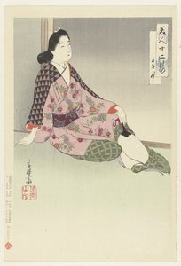 O sexto mês
Minazuki (título sobre o objecto)
Doze belezas (título da série)
Bijin junishi (título da série sobre o objecto)