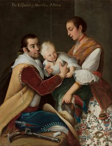 Rapariga Albino de Espanha e Morisca de Miguel Cabrera