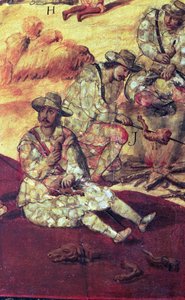 Conquistadores famintos comem carne de cachorro de Miguel Gonzalez