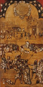 A Conquista do México, Painel IV, c.1696-1715 (pintura sobre madeira)