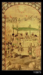A Conquista do México: Hernando Cortes (1485-1547) ordena a destruição dos navios e encontros com os embaixadores de Montezuma (1466-1520) em 1520