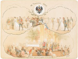 Uma bola no Heraldic Hall no Palácio de Inverno, 1889
