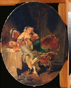 O Sedutor - Pintura de Mihaly Zichy (1827-1906), óleo sobre tela