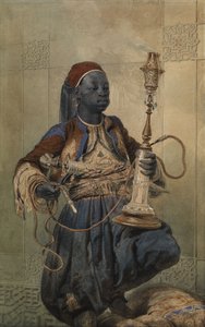 Núbio com um tubo de água, 1862