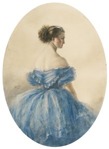 Retrato da princesa Anna zu Sayn-Wittgenstein de Mihaly von Zichy