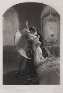 Tamara e Demon. Ilustração do poema O Demônio, de Mikhail Lermontov, c. 1880