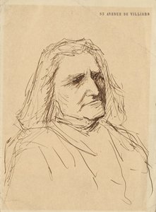Retrato de Franz Liszt 1811-1886, década de 1880. de Mihály Munkácsy
