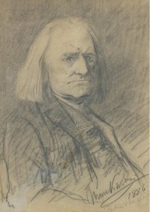Retrato de Franz Liszt 1811-1886, 1886 de Mihály Munkácsy
