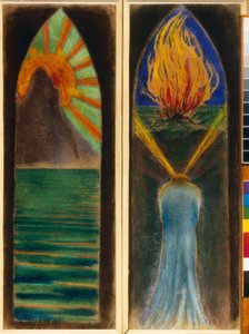 Dois desenhos para vitrais de Mikalojus Ciurlionis
