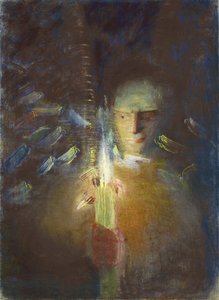 The Truth par Ciurlionis, Mikalojus Konstantinas (1875-1911). Pastel sobre papel, tamanho : 91x66,8