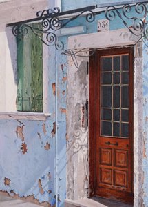 Luz de Burano (óleo sobre painel) de Mike Briscoe