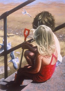 Nos degraus do passeio de Mike Briscoe