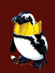 Pinguim de Natal em Óxido Vermelho, 2020 de Mike Davis