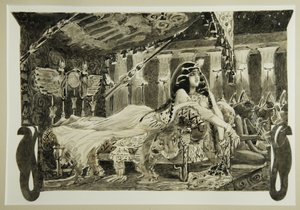 Cleópatra na cama, 1899 de Mikhail Aleksandrovich Vrubel