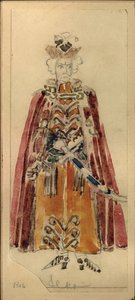 Figurino para a ópera Mazepa de PI Tschaikovski de Mikhail Aleksandrovich Vrubel