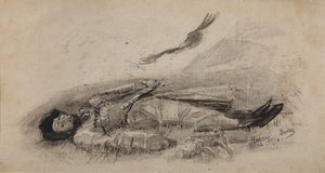 Ilustração do poema Ismail-Bey de M. Lermontov, 1889-1891 de Mikhail Aleksandrovich Vrubel
