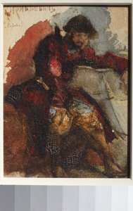 Ilustração do poema A Canção do Mercador Kalashnikov de M. Lermontov par Vrubel, Mikhail Alexandrovich (1856-1910) de Mikhail Aleksandrovich Vrubel