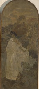 Tríptico de Minerva O Julgamento de Paris, 1893 de Mikhail Aleksandrovich Vrubel