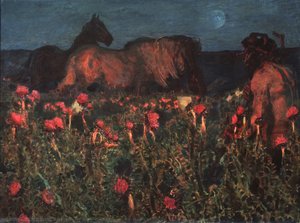 A noite está chegando, 1900 de Mikhail Aleksandrovich Vrubel