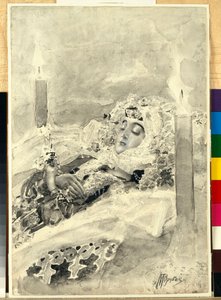 Tamara no caixão de Mikhail Aleksandrovich Vrubel
