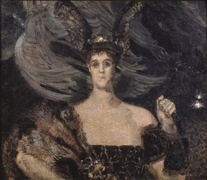 A Valquíria. Retrato do artista e padroeiro Condessa Maria Tenisheva 1867-1928, 1899 de Mikhail Aleksandrovich Vrubel