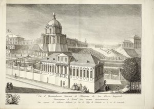 Vista do Palácio Grand Oranienbaum de Mikhail Ivanovich Makhaev