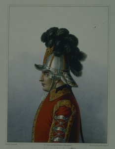 Capacete do Regimento de Cavalaria dos Guardas da Vida em 1764-1796, início da década de 1840 de Mikhail Ivanovich Terebenev