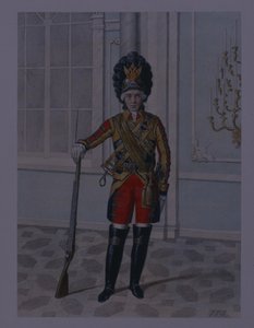 Oficial do Regimento de Cavalaria dos Guardas da Vida em 1764-1796, início da década de 1840 de Mikhail Ivanovich Terebenev