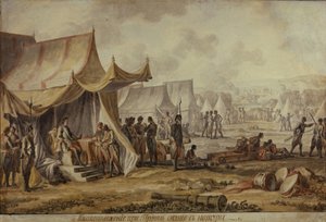 Pedro I no rio Pruth, 1804 de Mikhail Matveevich Ivanov