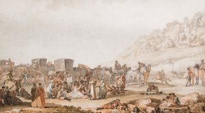 A morte do príncipe Grigori Potyomkin nas estepes da Bessarábia, 1791. de Mikhail Matveevich Ivanov