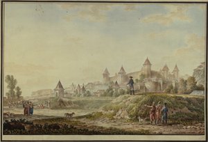 Vista da fortaleza de Bender, 1790 de Mikhail Matveevich Ivanov
