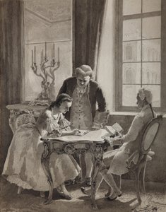 Aula de língua russa da imperatriz Catarina II, 1894 de Mikhail Petrovich Klodt Baron