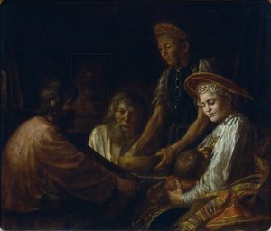 Refeição camponesa, 1774 de Mikhail Shibanov