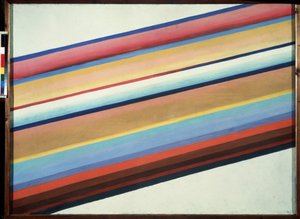 Movimento no Espaço. Pintura de Mikhail Vasilyevich Matiouchine (Matjuschin ou Matyushin) (1861-1934), óleo sobre tela de Mikhail Vasilievich Matyushin