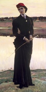 Retrato de Olga Nesterova ou, mulher em um hábito de equitação, 1906