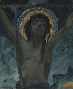 Cristo na cruz de Mikhail Vasilievich Nesterov