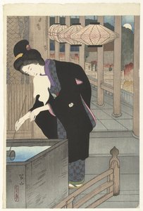 Uma visita ao templo Kiyomizu
Modo Kiyomizu (título sobre o objecto)
A primeira série de uma nova selecção de pontos de vista famosos de Quioto. (título da série) de Miki Suizan