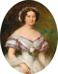 Retrato da Condessa Maria Gabriella Josepha Anna Szápáry 1834-1912, de atzél de Borosjenö, 1857.