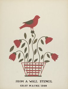 Design de Gray, Maine 1800 (nº 2): Do Portfólio Proposto "Maine Wall Stencils"