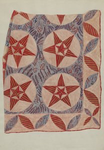 Colcha de apliques de Mildred E. Bent