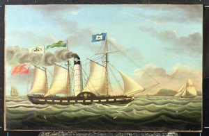 O pacote de vapor "Saint Patrick" no Liverpool para Dublin Run, 1827 de Miles Walters