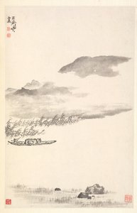 Paisagem do rio, 1788. de Min Zhen