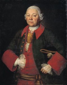Retrato do Conde Ivan Terentievich Meshchersky, 1756 de Mina Lukich Kolokolnikov