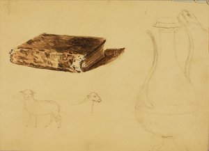 (Ovelha, vaso, livro) Estudos de Miner Kilbourne Kellogg