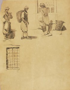 Figuras de camponeses de Miner Kilbourne Kellogg