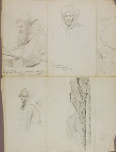 Estudos--Paisagem e Retrato de Miner Kilbourne Kellogg