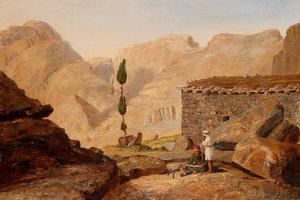 O topo do Monte Sinai com a Capela de Elias, depois de 1844.