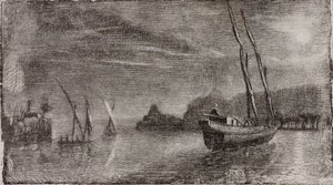 Sem título (Barcos no porto) de Miner Kilbourne Kellogg
