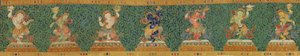 Pormenor da Thangka de seda imperial bordada de Ming Dynasty Chinese School